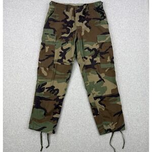 Vintage Military Pants Mens Medium Short Woodland Camo‎ 1997 Combat Trousers US